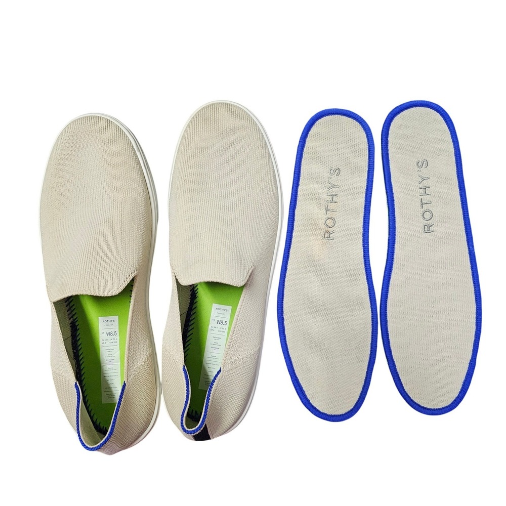 Rothy's The Original Slip On Sneaker In Sand Women's Size 8.5 - Picture 12 of 14